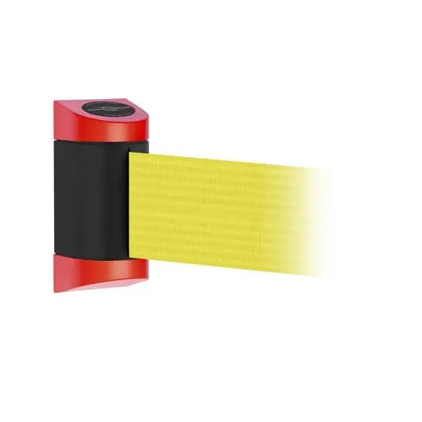 Nástěnná kazeta MIDI Plus, červeno-černá – žluté pásmo 2 m (š. 150 mm)