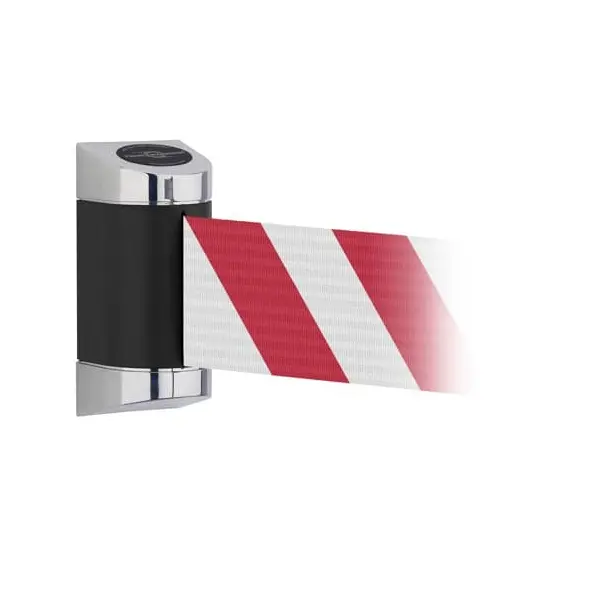 Nástěnná kazeta MIDI Plus, chromovaný kryt – červeno-bílé pásmo 2 m (š. 150 mm)