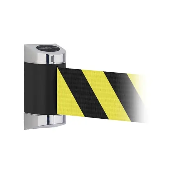 Nástěnná kazeta MIDI Plus, chromovaný kryt – žluto-černé pásmo 2 m (š. 150 mm)