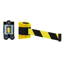 Nástěnná kazeta MIDI, žluto-černá – žluto-černé pásmo 4,6 m (magnetický úchyt / magnetická koncovka)