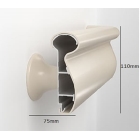 Nástěnné madlo Handrail 1000 – PVC, barva standard dle vzorníku, 110 mm × 3,66 m, včetně 7 nástěnných konzol