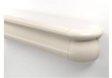 Nástěnné madlo Handrail 1000 – PVC, barva standard dle vzorníku, 110 mm × 3,66 m, včetně 7 nástěnných konzol