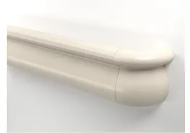 Nástěnné madlo Handrail 1000 – PVC, barva standard dle vzorníku, 110 mm × 3,66 m, včetně 7 nástěnných konzol