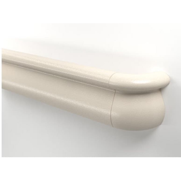 Nástěnné madlo Handrail 1000 – PVC, barva standard dle vzorníku, 110 mm × 3,66 m, včetně 7 nástěnných konzol