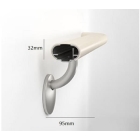 Nástěnné madlo Handrail 2000 – PVC-u, barva standard dle vzorníku, 32 mm × 3,66 m, včetně 7 nástěnných konzol