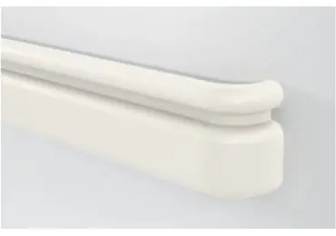 Nástěnné madlo Handrail 3110 – PVC, barva standard dle vzorníku, 159 mm × 3,66 m, včetně 7 nástěnných konzol
