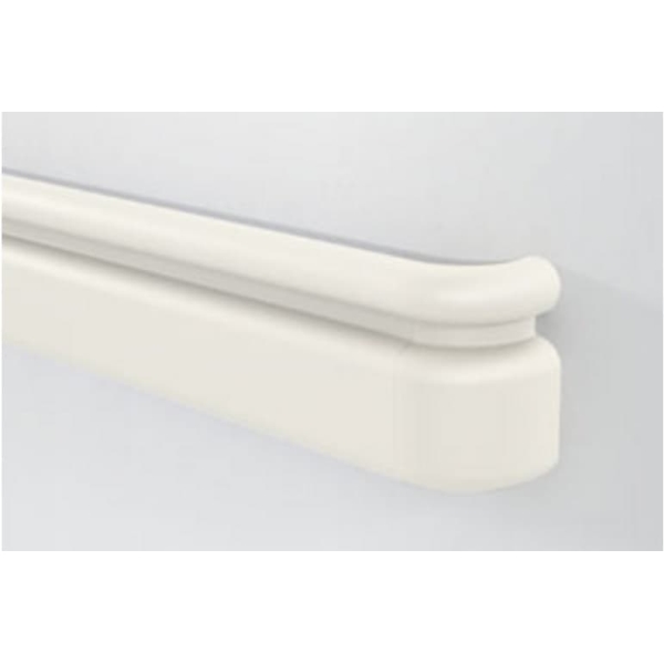 Nástěnné madlo Handrail 3110 – PVC, barva standard dle vzorníku, 159 mm × 3,66 m, včetně 7 nástěnných konzol