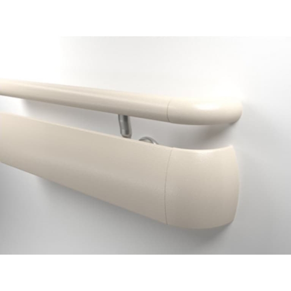 Nástěnné madlo Handrail 3510 – Vinyl, barva standard dle vzorníku, 200 mm × 3,66 m, včetně 7 nástěnných konzol