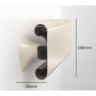 Nástěnné madlo Handrail 800 – PVC, barva standard dle vzorníku, 140 mm × 3,66 m, včetně 7 nástěnných konzol