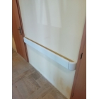 Nástěnné madlo Handrail 800 – PVC, barva standard dle vzorníku, 140 mm × 3,66 m, včetně 7 nástěnných konzol