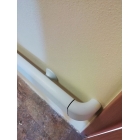 Nástěnné madlo Handrail 800 – PVC, barva standard dle vzorníku, 140 mm × 3,66 m, včetně 7 nástěnných konzol