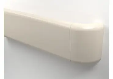 Nástěnné madlo Handrail 800 – PVC, barva standard dle vzorníku, 140 mm × 3,66 m, včetně 7 nástěnných konzol