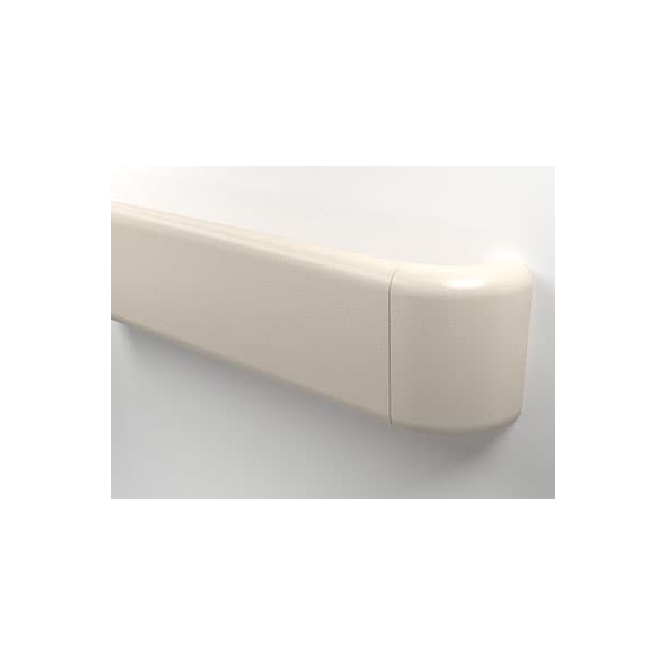 Nástěnné madlo Handrail 800 – PVC, barva standard dle vzorníku, 140 mm × 3,66 m, včetně 7 nástěnných konzol