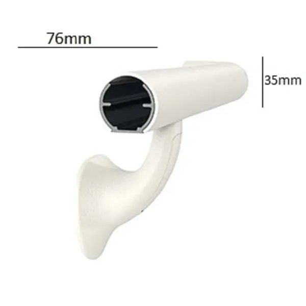 Nástěnné madlo Handrail 910 – PVC, barva standard dle vzorníku, 35 mm × 3,66 m, včetně 7 nástěnných konzol