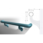 Nástěnné madlo Handrail 910 – PVC-u, barva standard dle vzorníku, 35 mm × 3,66 m, včetně 7 nástěnných konzol