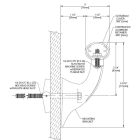 Nástěnné madlo Handrail 920 – PVC, barva standard dle vzorníku, 38 mm × 3,66 m, včetně 7 nástěnných konzol