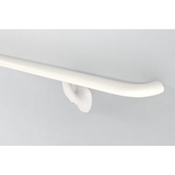 Nástěnné madlo Handrail 920 – PVC-u, barva standard dle vzorníku, 38 mm × 3,66 m, včetně 7 nástěnných konzol