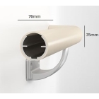 Nástěnné madlo Handrail 940 – PVC, barva standard dle vzorníku, 40 mm × 3,66 m, včetně 7 nástěnných konzol