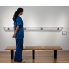 Nástěnné madlo Handrail 940 – PVC, barva standard dle vzorníku, 40 mm × 3,66 m, včetně 7 nástěnných konzol