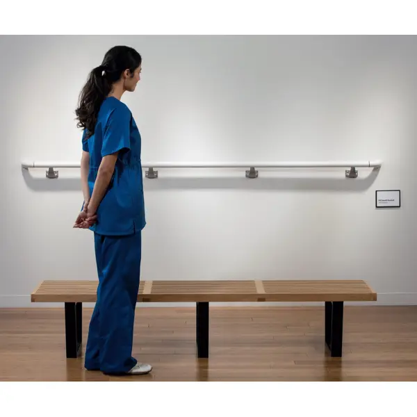 Nástěnné madlo Handrail 940 – PVC, barva standard dle vzorníku, 40 mm × 3,66 m, včetně 7 nástěnných konzol