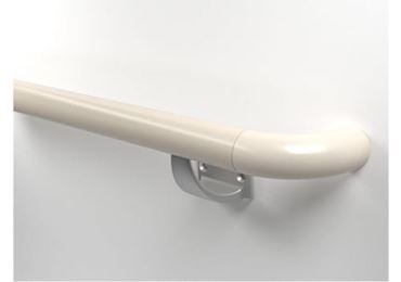 Nástěnné madlo Handrail 940 – PVC, barva standard dle vzorníku, 40 mm × 3,66 m, včetně 7 nástěnných konzol