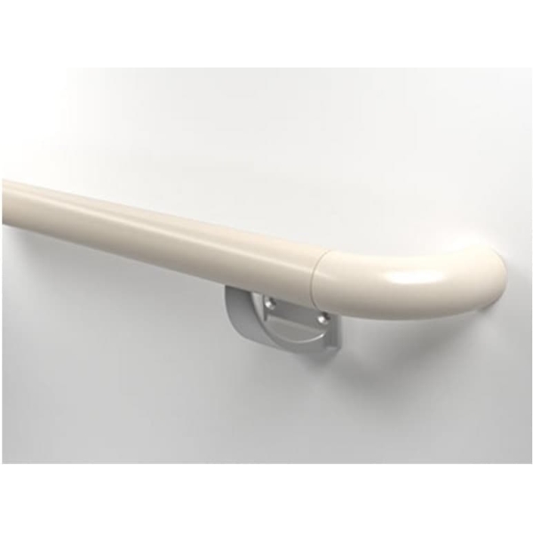 Nástěnné madlo Handrail 940 – PVC, barva standard dle vzorníku, 40 mm × 3,66 m, včetně 7 nástěnných konzol