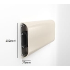 Nástěnný nárazník, nástěnné svodidlo Wall Guard 1400 – PVC, barva standard dle vzorníku, 102 mm × 3,66 m