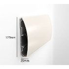 Nástěnný nárazník, nástěnné svodidlo Wall Guard 1500 – PVC, barva standard dle vzorníku, 127 mm × 3,66 m