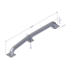 Naváděče kol pro nákladní auta, pozinkovaná ocel, d. 2620 mm, v. 260 mm, pr. 140 mm, tl. 3 mm (pár)