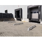 Naváděče kol pro nákladní auta, pozinkovaná ocel, d. 2620 mm, v. 260 mm, pr. 140 mm, tl. 3 mm (pár)