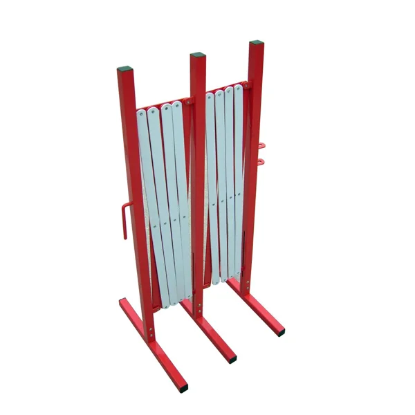 Nůžková roztahovací zábrana Standard, max. délka 4000 mm, červeno-bílá