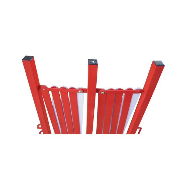 Nůžková roztahovací zábrana Standard, max. délka 4000 mm, červeno-bílá