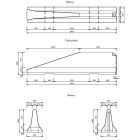 Oboustranné silniční betonové svodidlo TYP100 – levý krajní díl, 4000×695×1000 mm