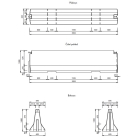 Oboustranné silniční betonové svodidlo TYP100 – průběžný díl, 4000×695×1000 mm