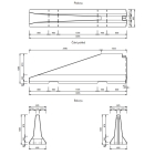 Oboustranné silniční betonové svodidlo TYP120 – levý krajní díl, 4000×695×1200 mm