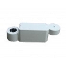 Obrubník z recyklované pryže Twist – bílá, 580 mm