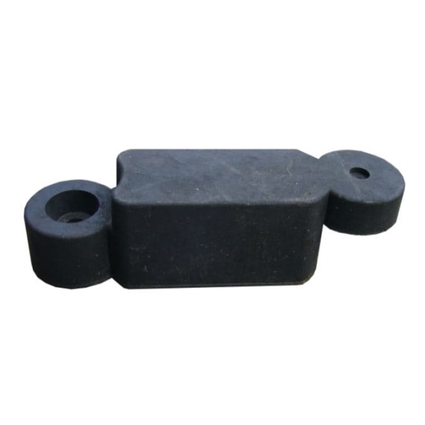 Obrubník z recyklované pryže Twist – černá, 580 mm