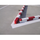 Obrubník z recyklované pryže Twist – červená, 580 mm