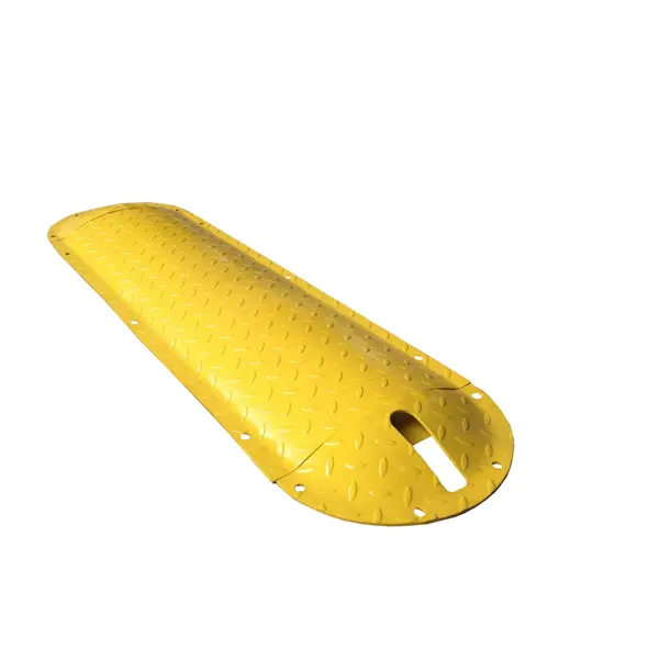 Ocelový retardér – kabelový přejezd 25 km/h, 40 t – 1000×360×50 mm, žlutá