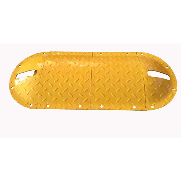 Ocelový retardér – kabelový přejezd 25 km/h, 40 t – 250×360×50 mm, žlutá