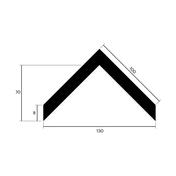 Ochrana rohů, pryžový nárazník Rubber 800 – černá, reflex. proužky, 800×100×8 mm