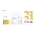 Ochrana sloupu A-SAFE Flexishield Column Guard – žlutá, v. 600 mm, 500×500 mm