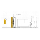 Ochrana sloupu ASAFE Flexishield Corner Guard – žlutá, v. 1000 mm, 100×100 mm