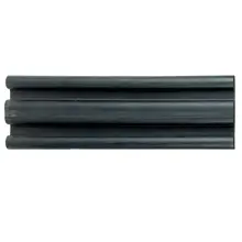 Ochrana stěn a sloupů, pryžový nárazník Rubber E – černá, 3000×150×30 mm