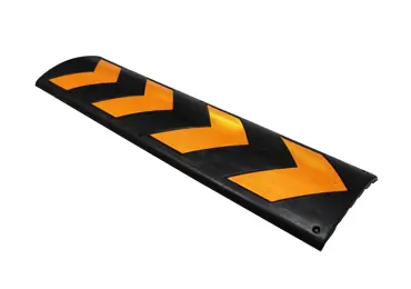 Ochrana stěn a sloupů, pryžový nárazník WallProtec Parking – černá, reflex.šipky, 800×210×35 mm