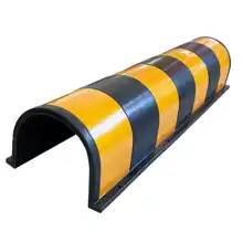 Ochranný pryžový kryt na potrubí – černo-žlutá, 800×200×150mm