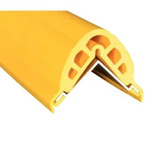 Ochranný rohový profil RubberAlu, zaoblený – pryž s hliníkovým profilem, 1140×50 mm