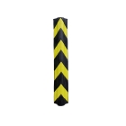 Ochranný rohový pryžový profil Rubber 800, zaoblený – žluto-černá