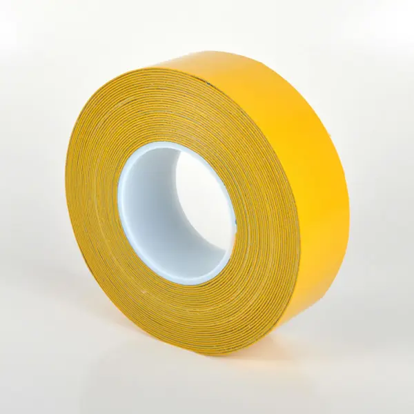 Odolná, ohebná podlahová páska s hladkým povrchem WT-5846 – PU, žlutá, 100 mm × 12,5 m