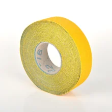 Odolná, ohebná podlahová páska s protiskluzovým povrchem WT-5845 – PU, žlutá, 50 mm × 25 m